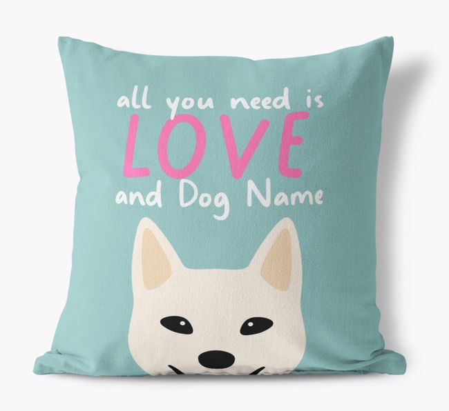 All You Need Is Love: Personalized {breedFullName} Canvas Pillow